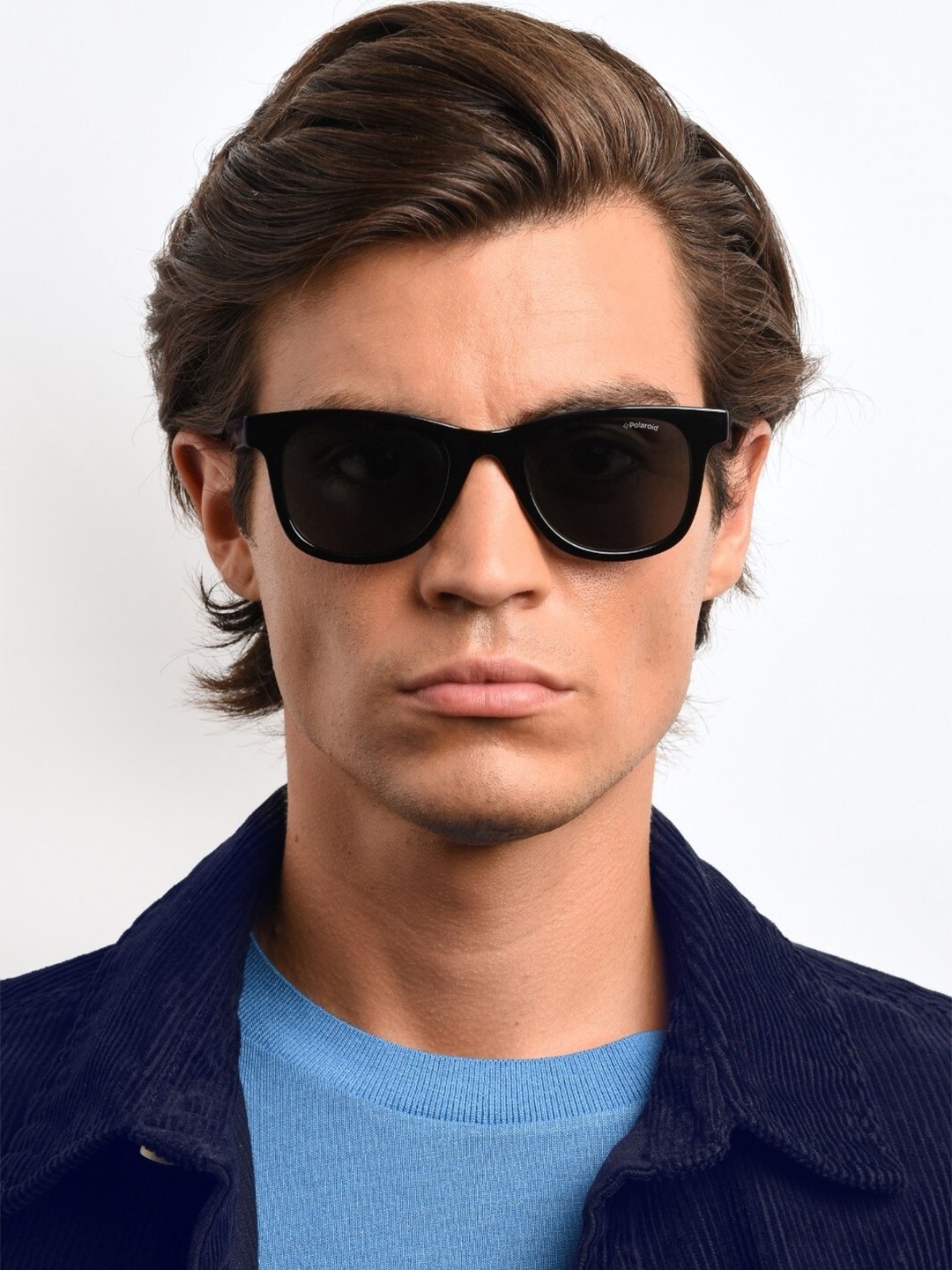 

Polaroid Men Rectangle Sunglasses with UV Protected Lens, Grey