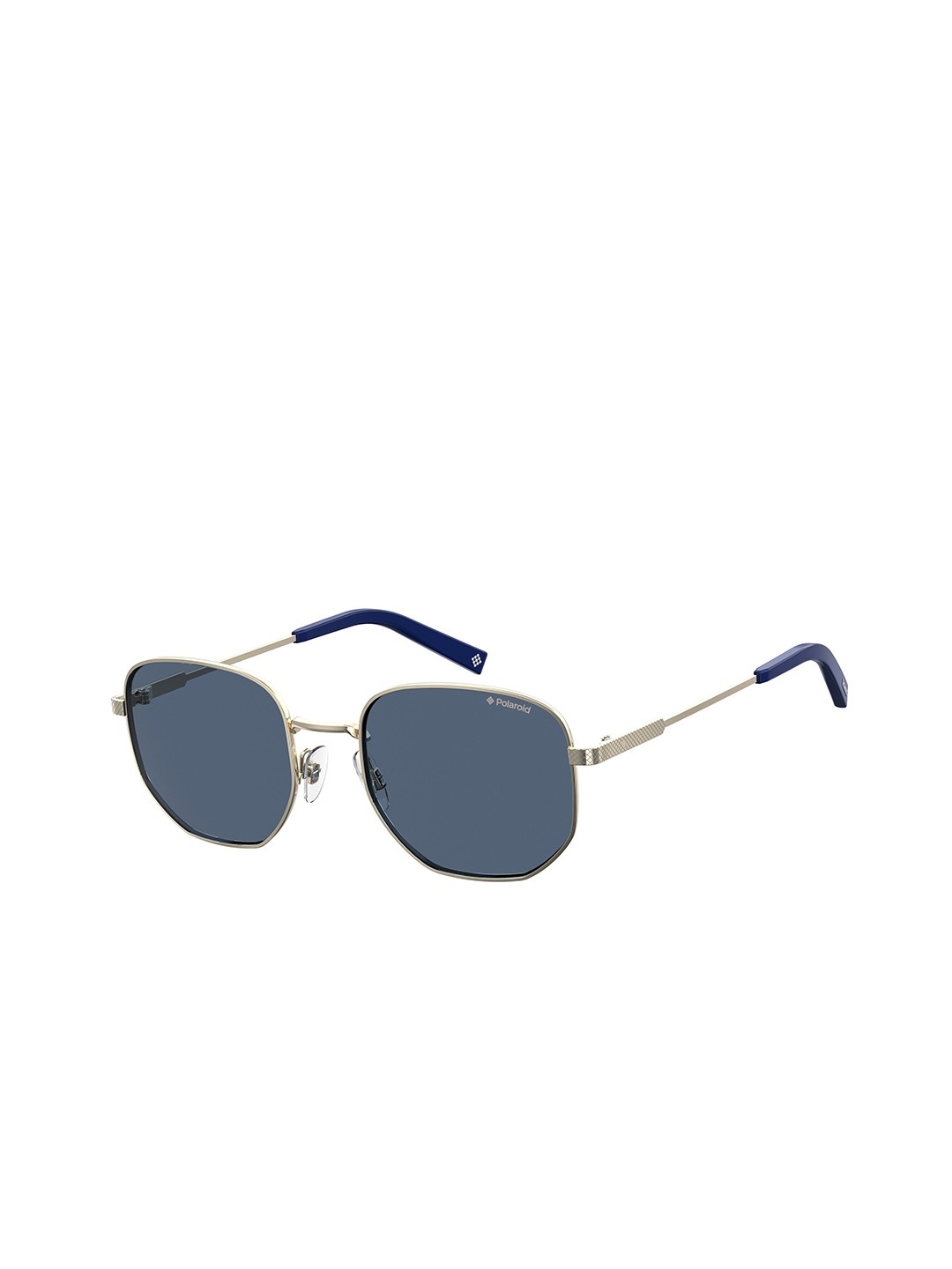 

Polaroid Men Round Sunglasses with UV Protected Lens, Blue
