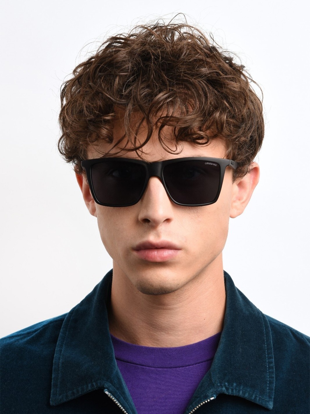 

Polaroid Men Rectangle Sunglasses with UV Protected Lens, Grey