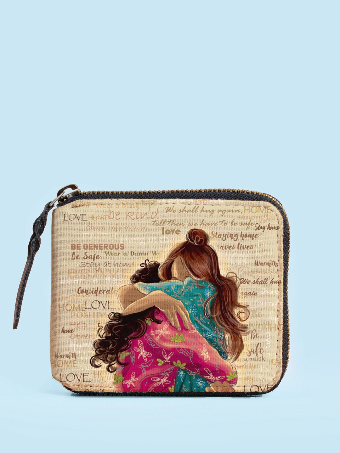 

Kalankit Graphic Printed Two Fold Wallet, Beige