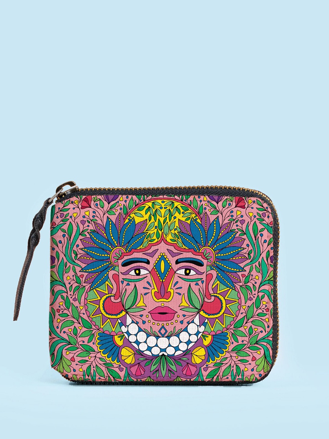 

Kalankit Women Ethnic Motifs Printed Two Fold Wallet, Pink