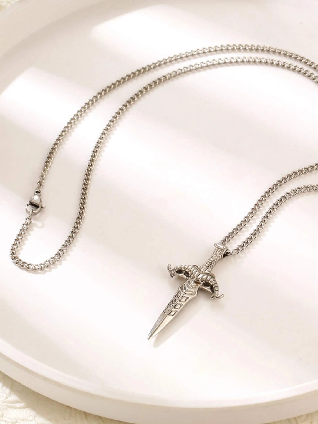 

Krelin Men Silver-Plated Antique Necklace