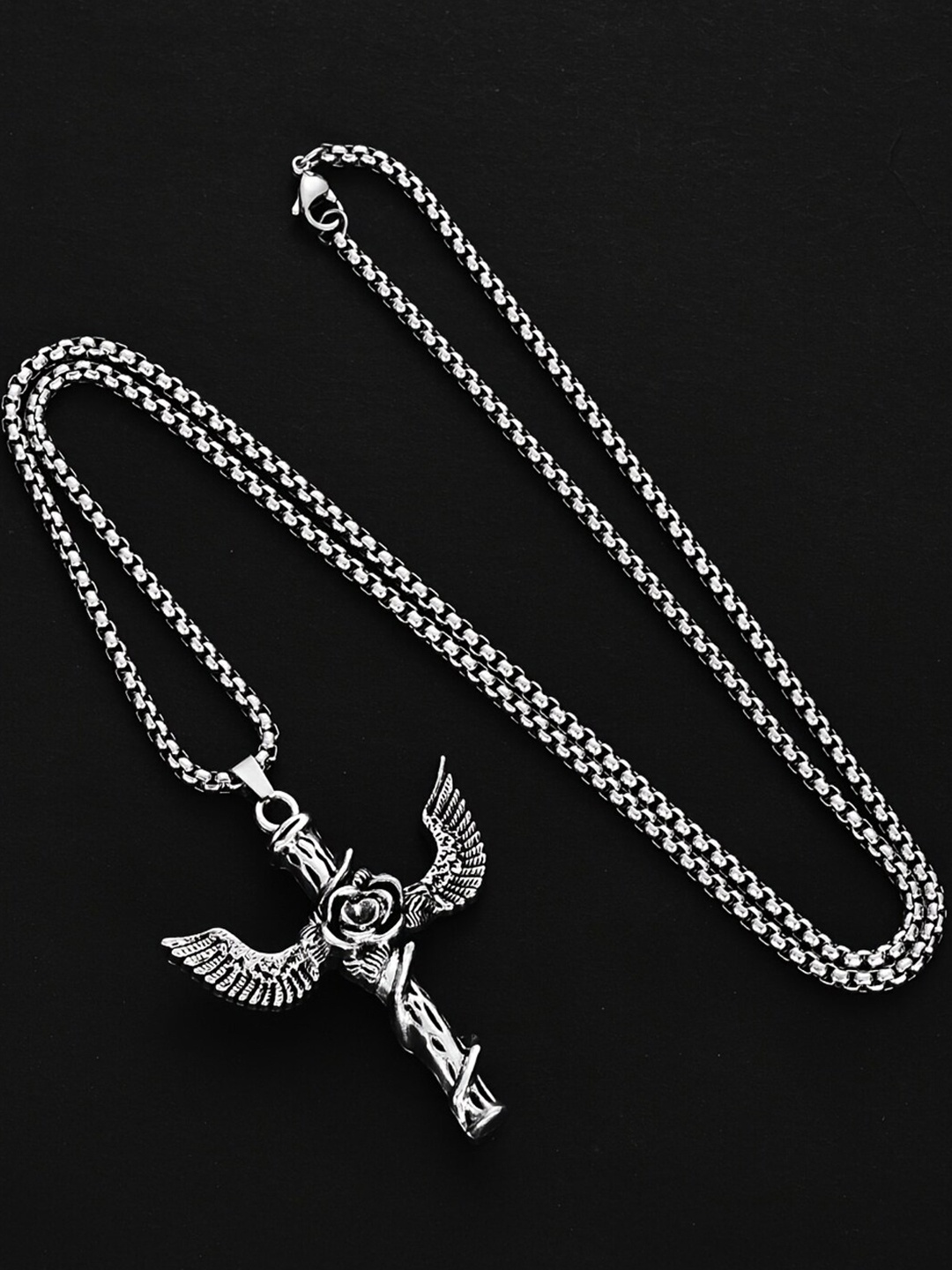 

Krelin Men Silver-Plated Antique Chain