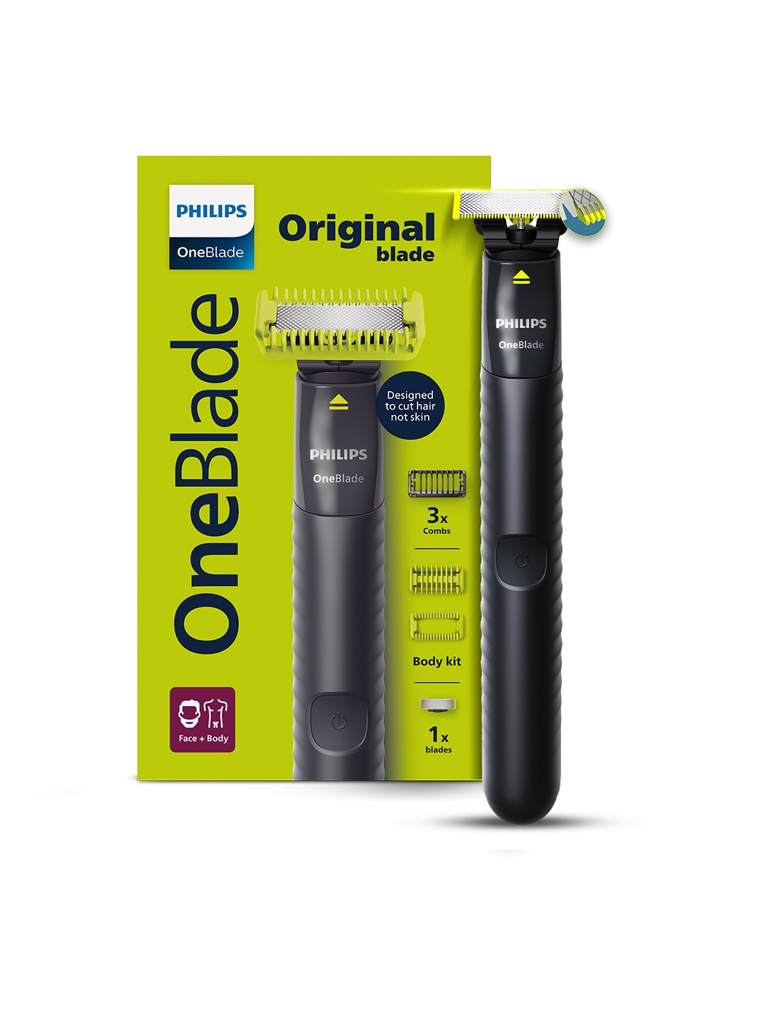 

Philips OneBlade QP1624/10 Trimmer for Face & Body - Black