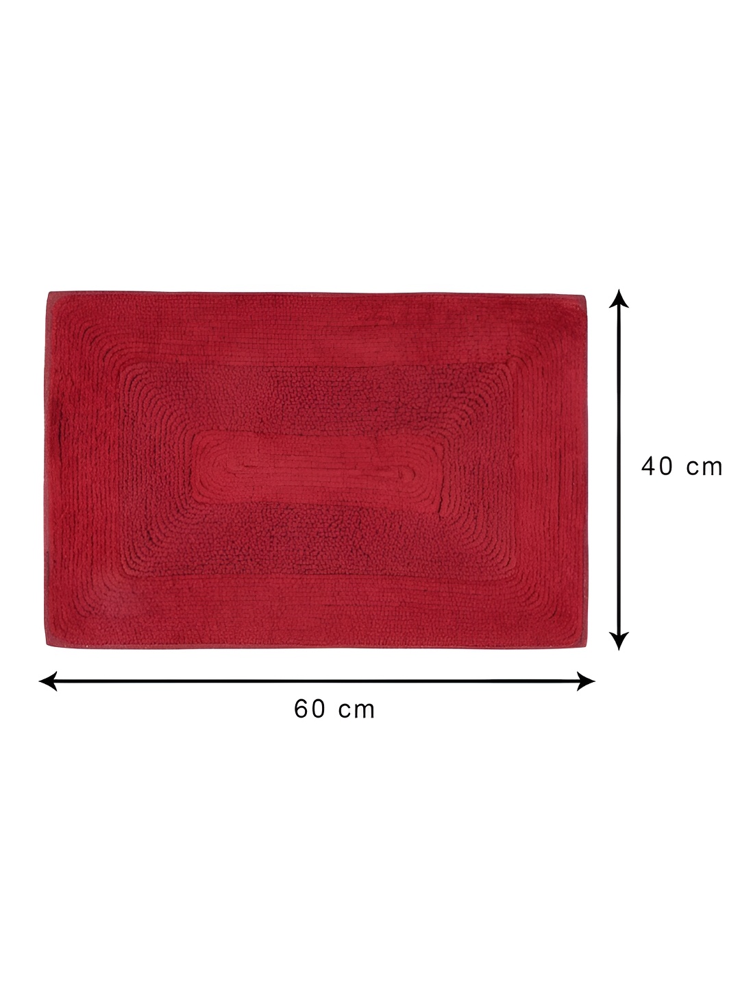 

Aura Red 2 Pieces Cotton Anti Slip Doormats