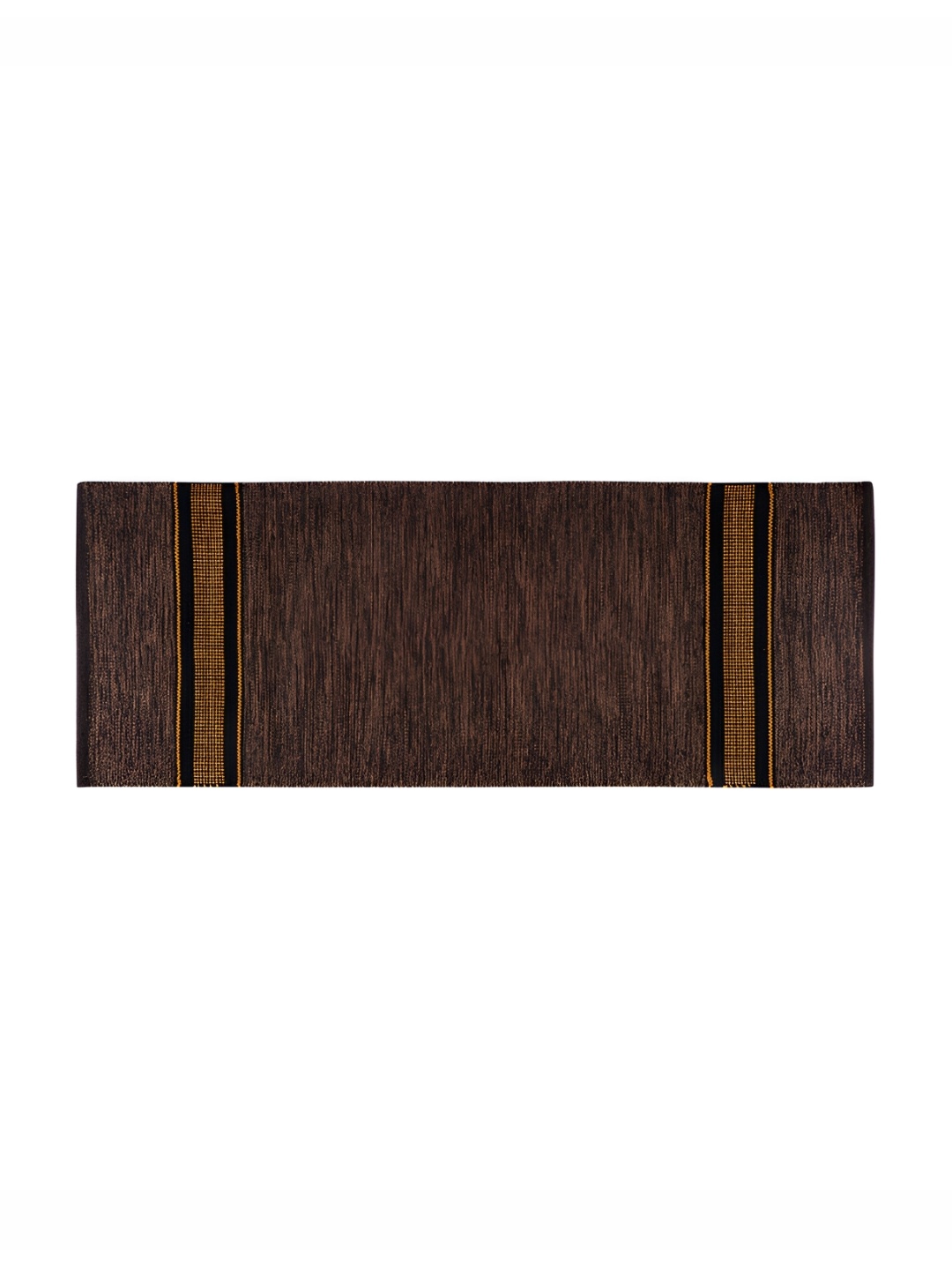 

Aura Ace Brown Rectangular Cotton Bed Runner