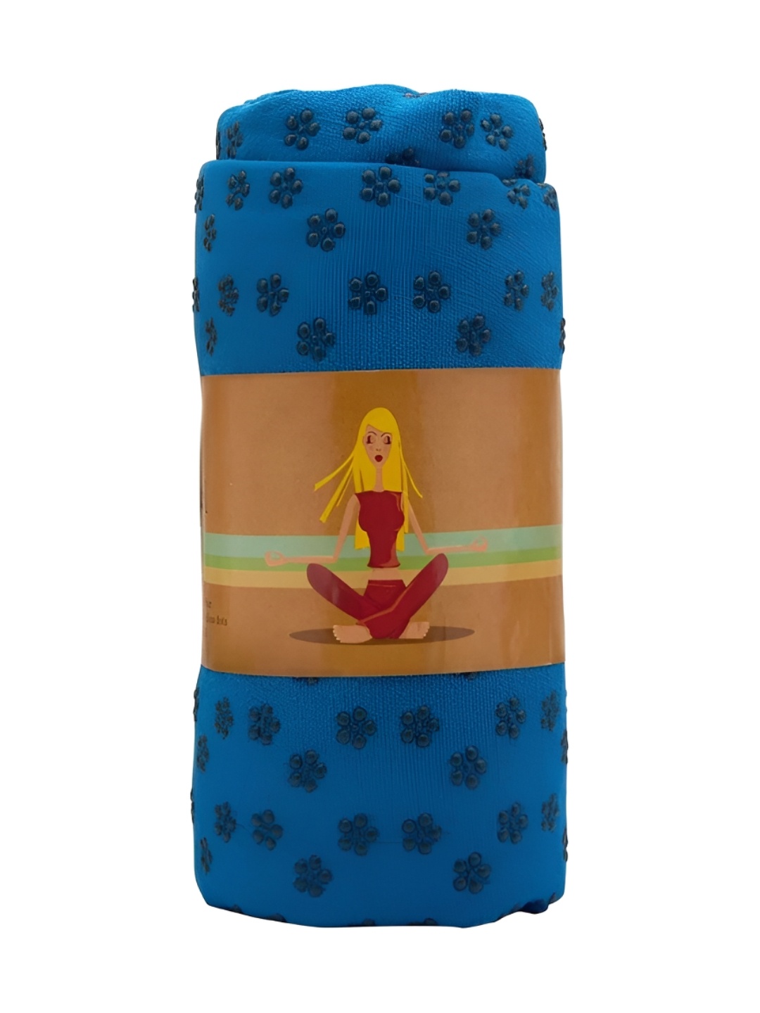 

Aura Blue & Black Printed Anti-Slip Yoga Mat