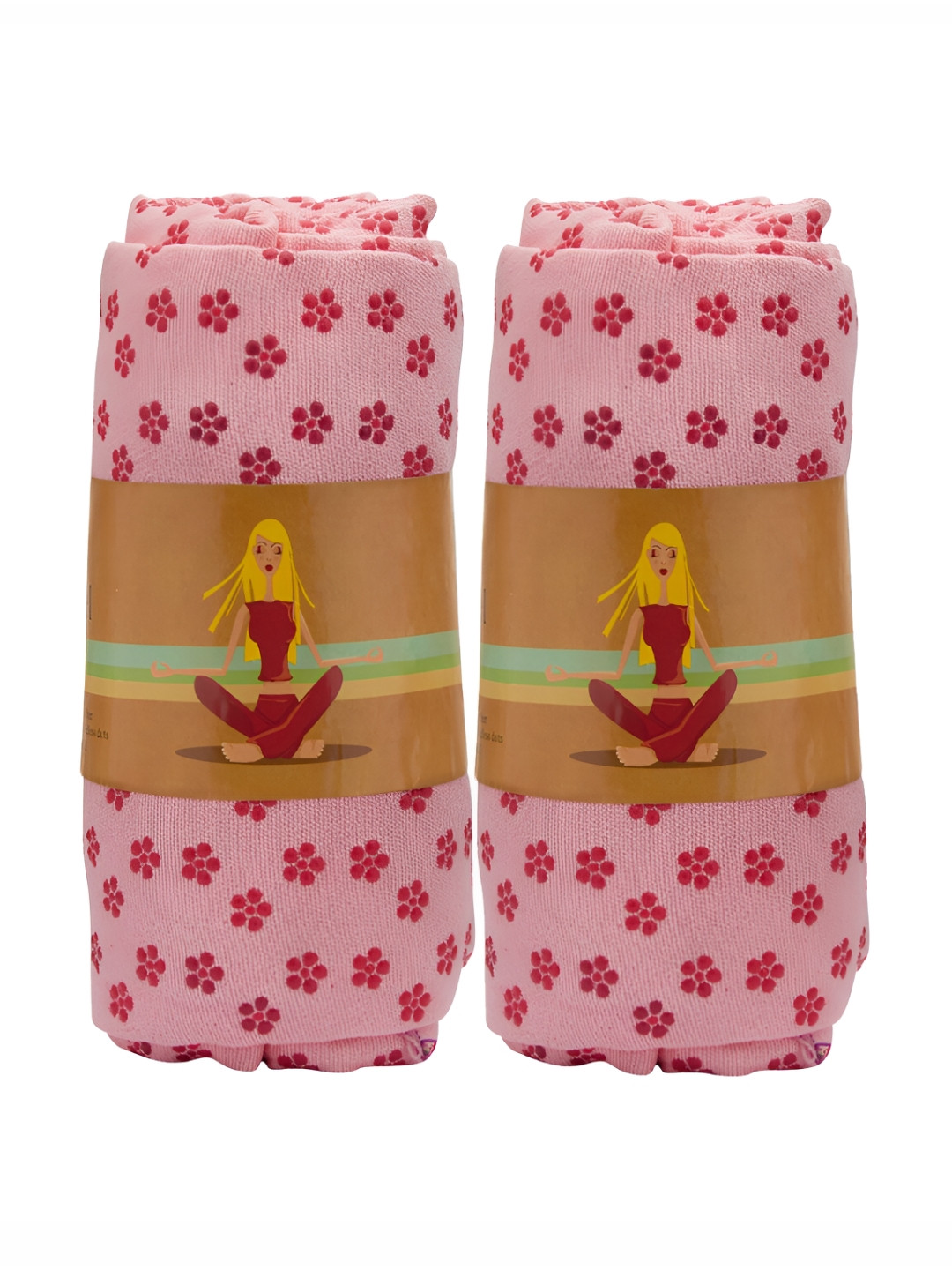 

Aura Pink & Red 2Pcs Printed Anti-Slip Yoga Mats