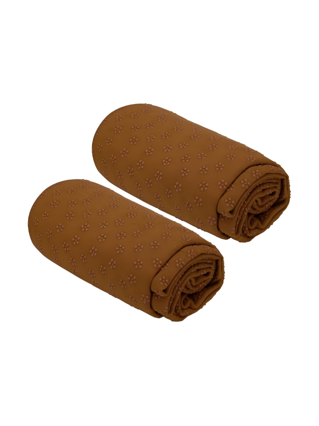 

Aura 2 Pieces Printed Microfiber Anti-Slip Yoga Mat, Brown