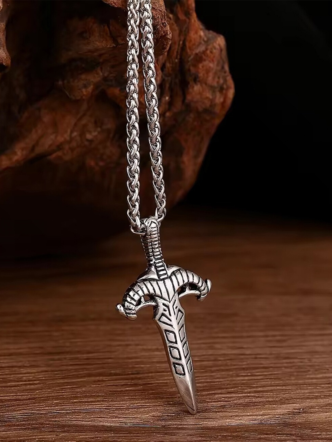 

FIMBUL Men Silver-Plated Antique Chain