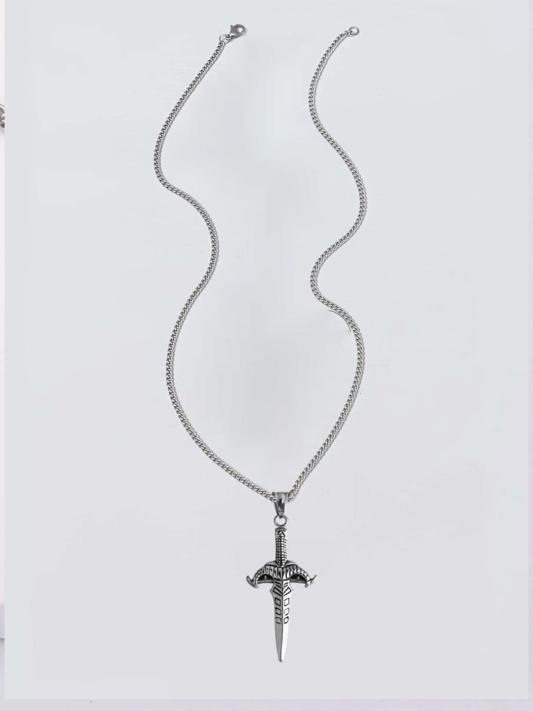 

VAGHBHATT Men Silver-Plated Antique Chain
