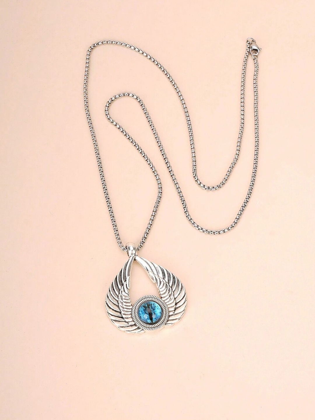 

VAGHBHATT Silver-Plated Devil's Eye-Charm Pendant With Chain