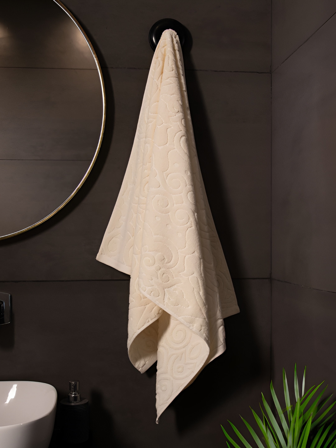 

HOUMN White 1 Cotton 600 GSM Bath Towel