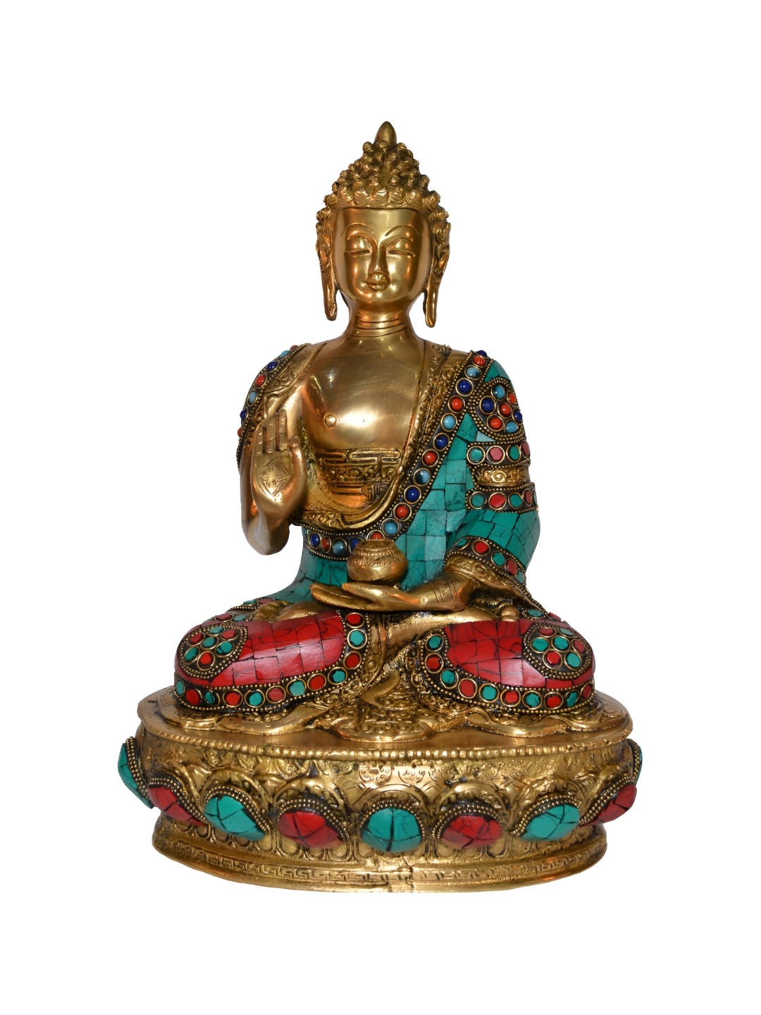 

Aakrati Yellow Buddha Figurine Showpiece
