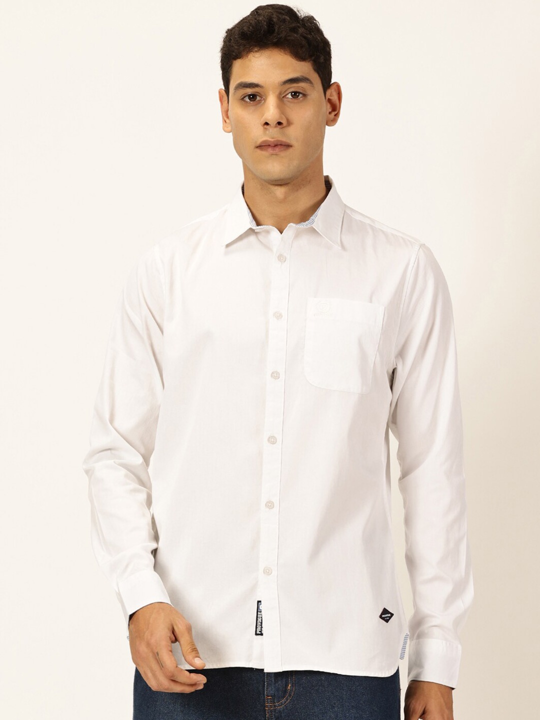 

Provogue Premium Slim Fit Cotton Casual Shirt, White