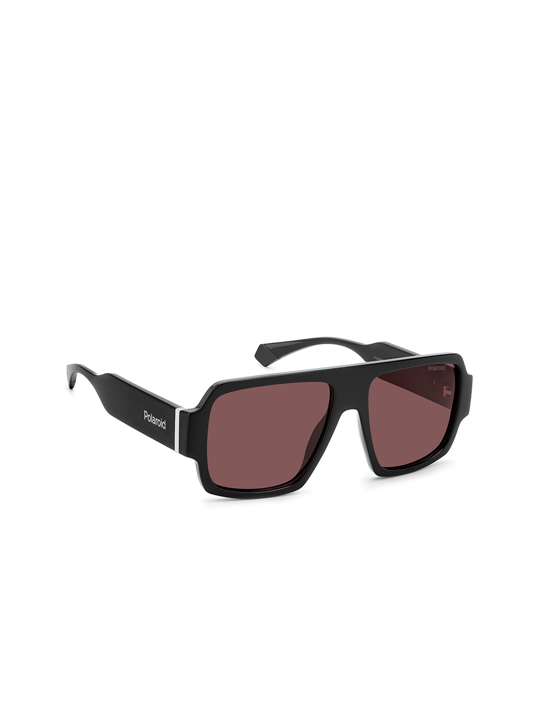 

Polaroid Unisex Square Sunglasses with UV Protected Lens, Brown