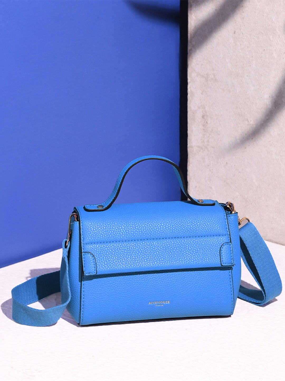 

Accessorize Textured Structured Handheld Bag, Blue