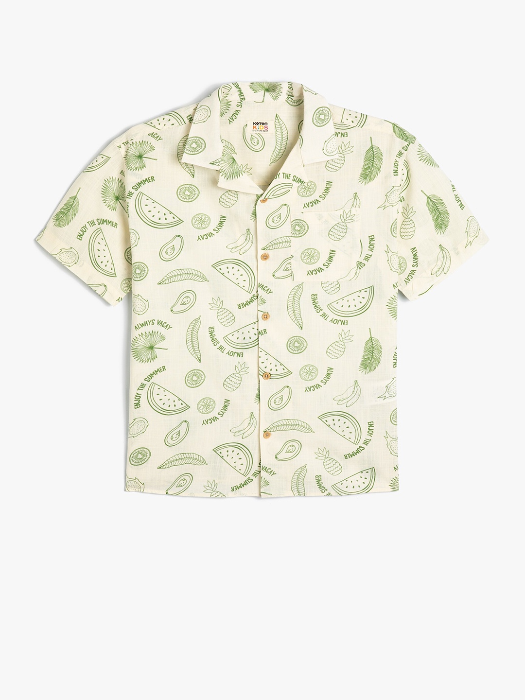 

Koton Boys Opaque Printed Casual Shirt, Beige