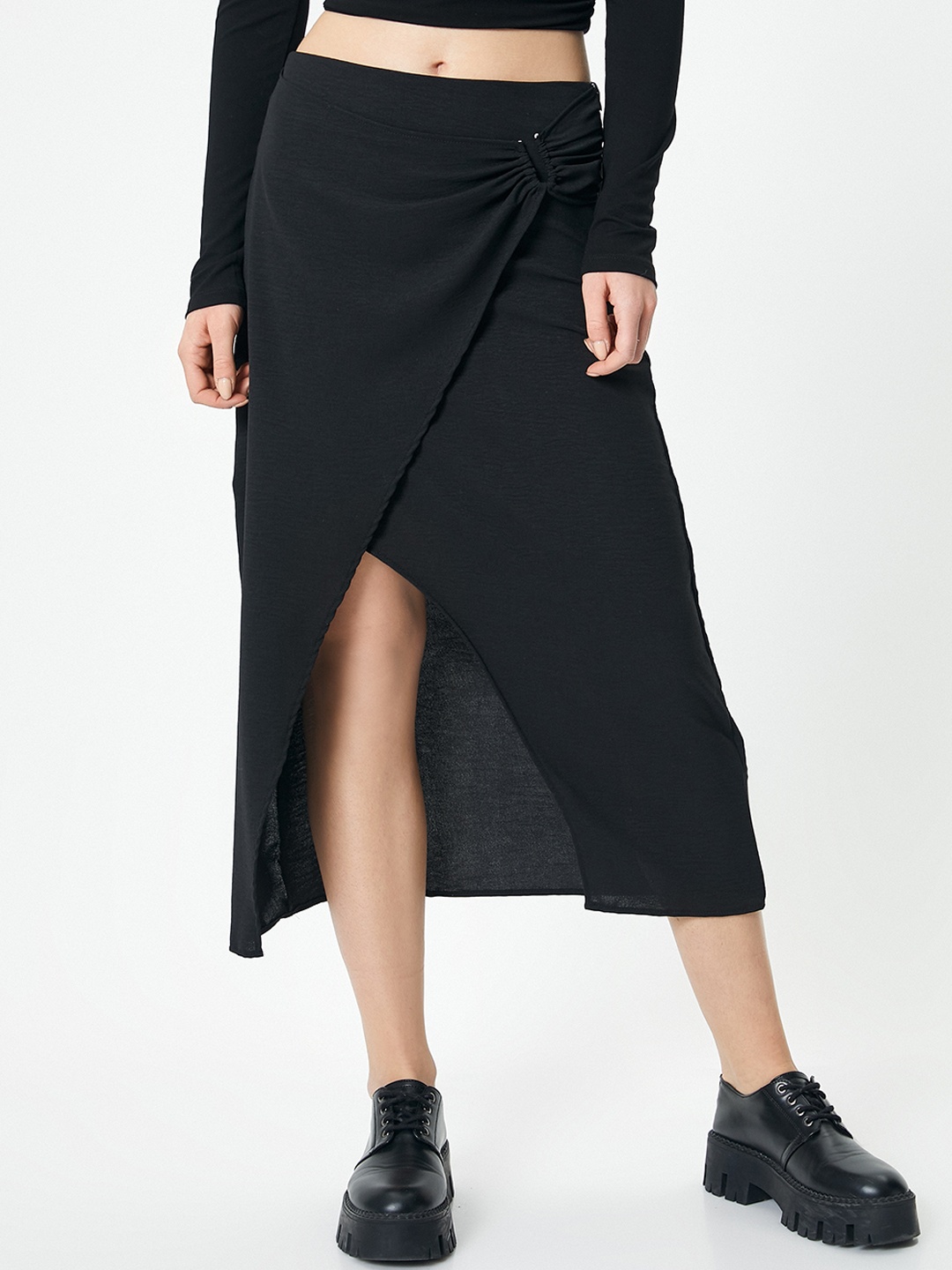 

Koton Straight Midi Skirt, Black