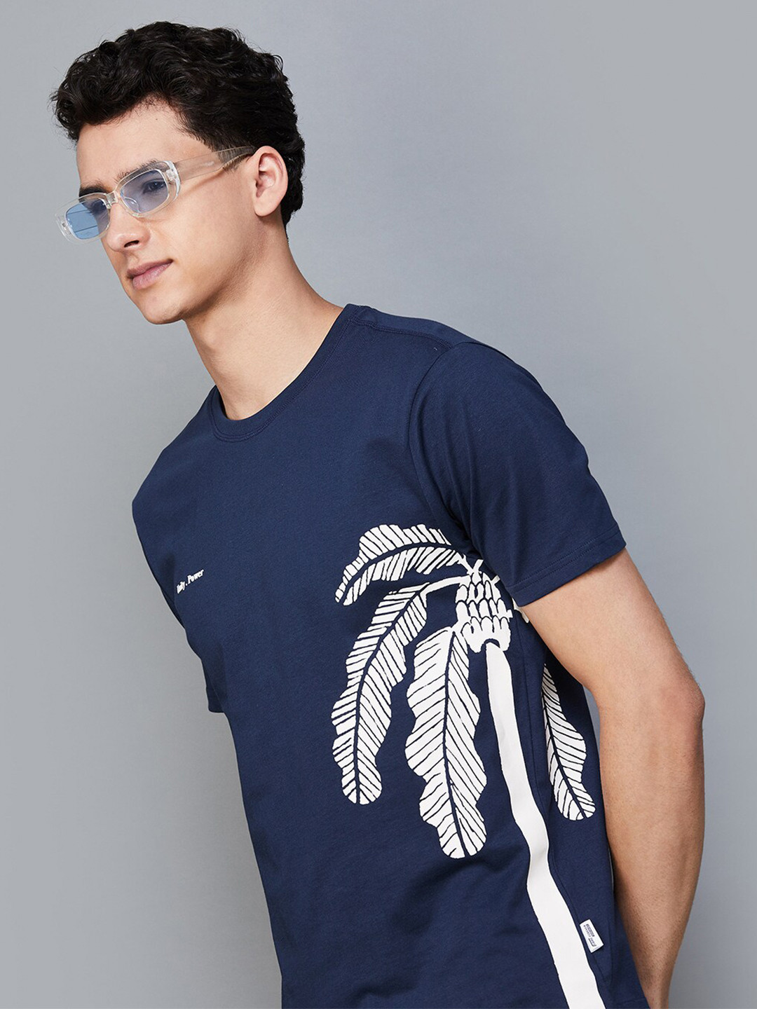 

Fame Forever by Lifestyle Graphic Printed Round Neck T shirt, Blue