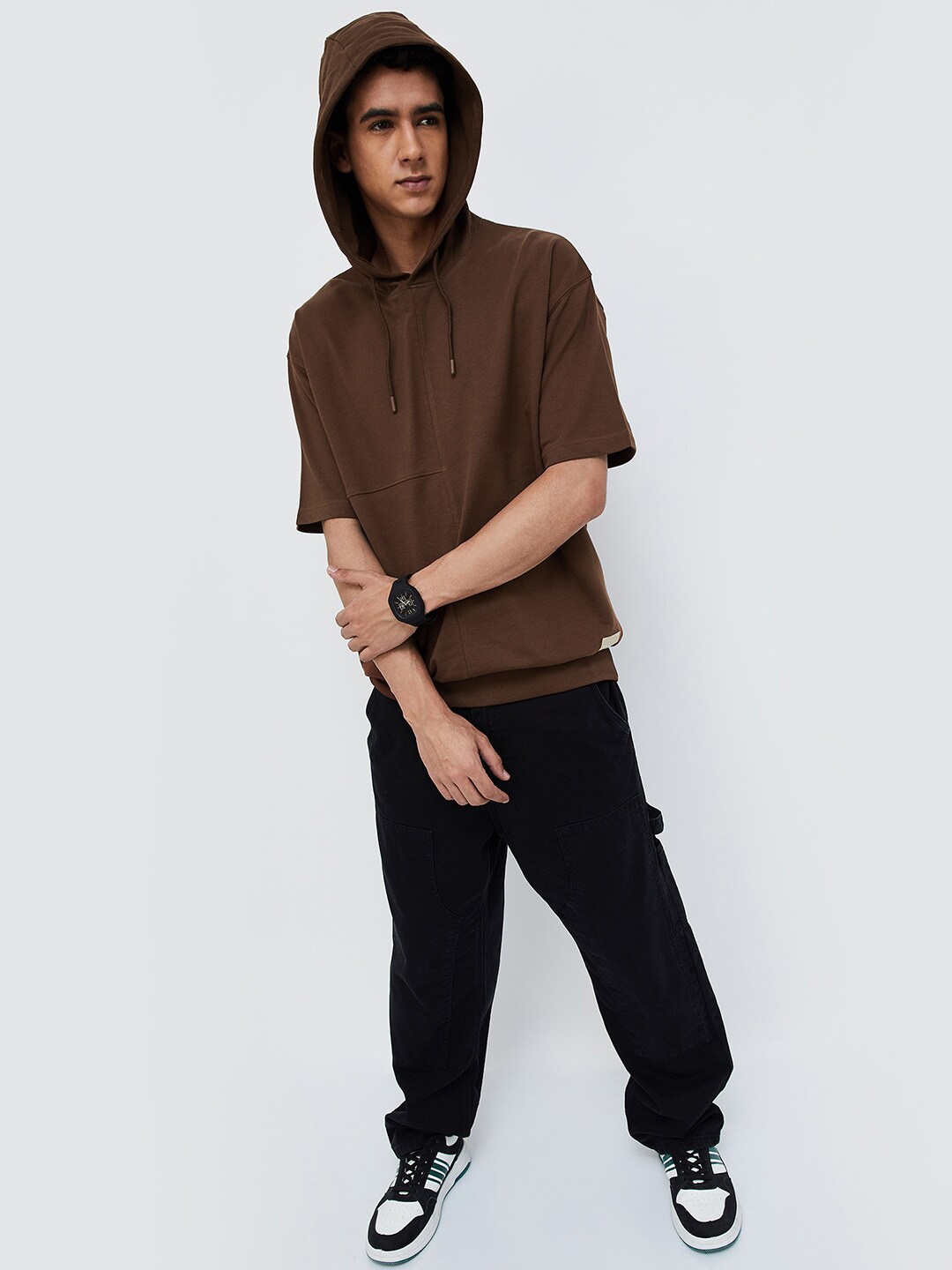 

Forca by Lifestyle Hood Cotton Sweatshirt, Brown