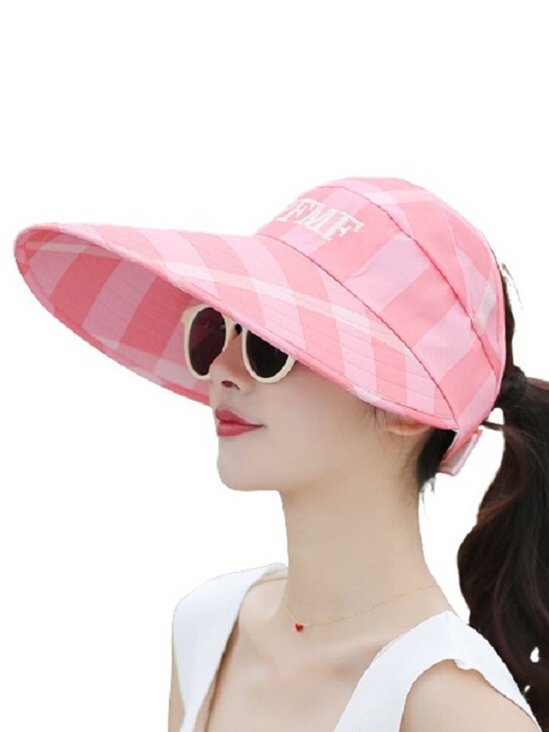 

Alexvyan Women Colourblocked Visor Cap, Pink