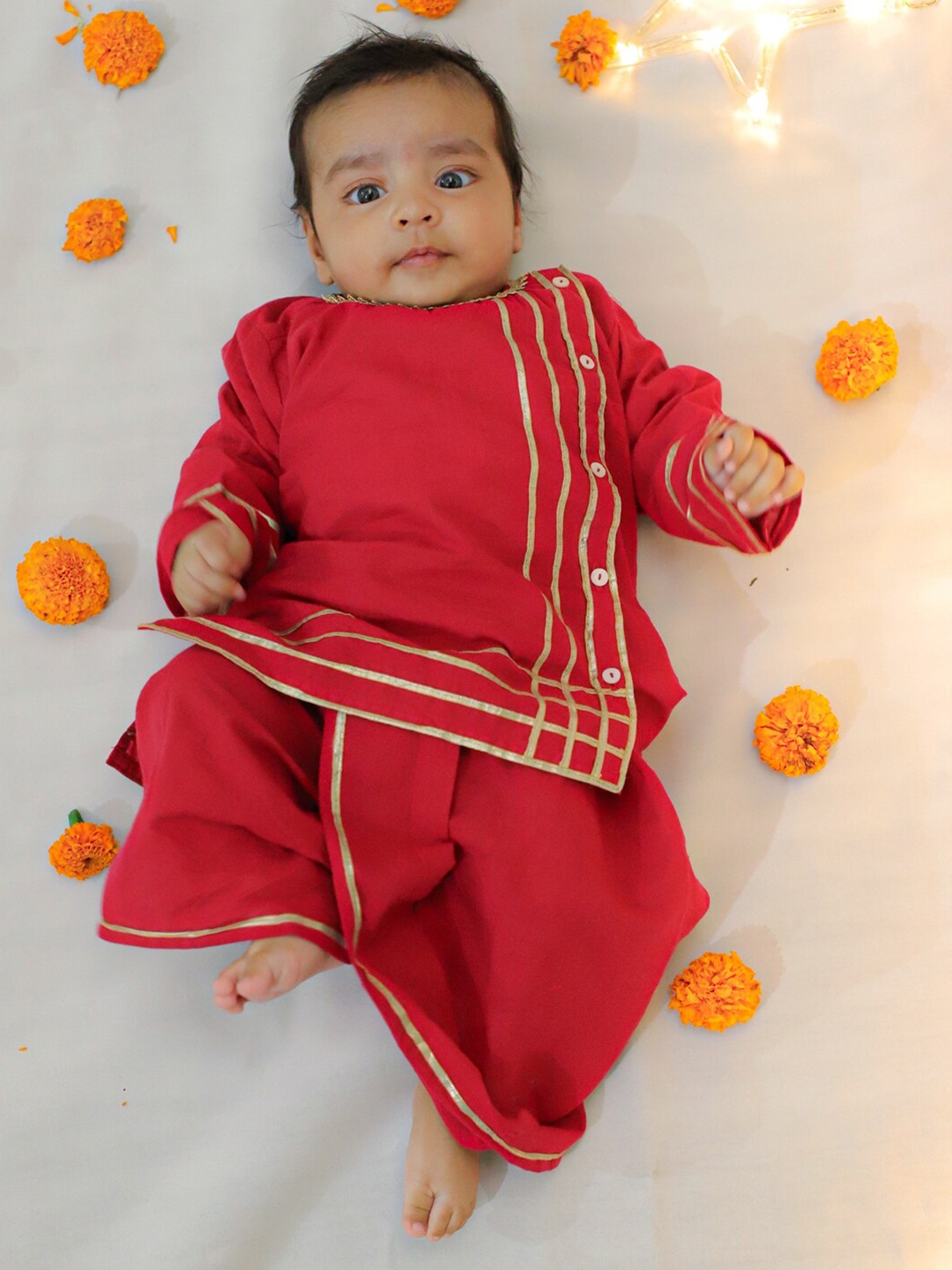 

BownBee Boys Top with Dhoti Pants, Pink