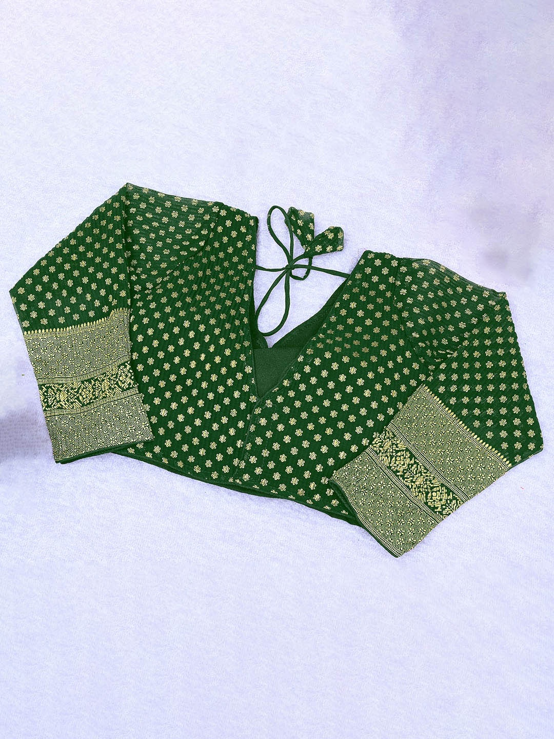 

Reeta Fashion Printed Padded Saree Blouse, Green