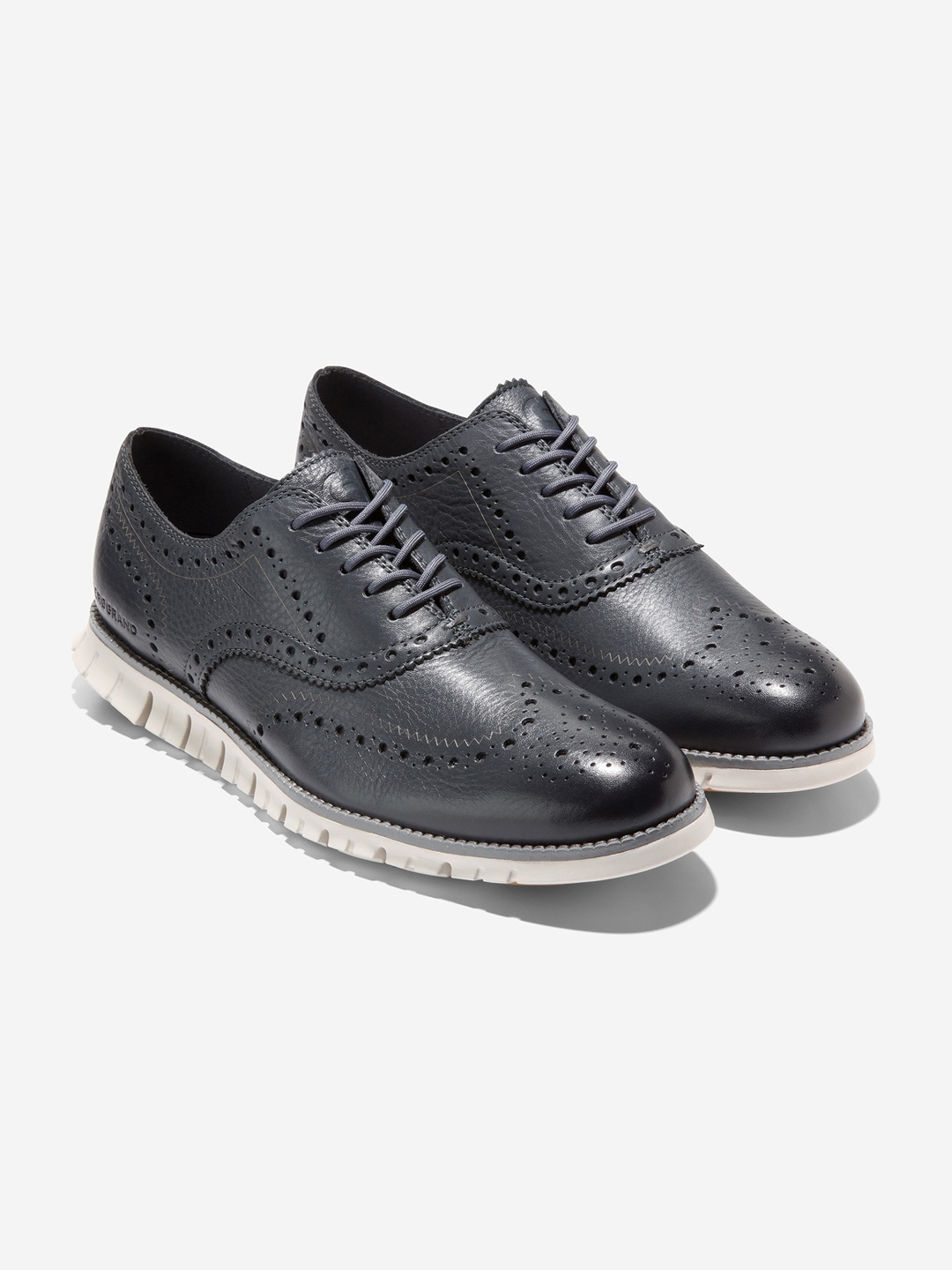 

Cole Haan Men Round Toe Leather Brogues, Grey