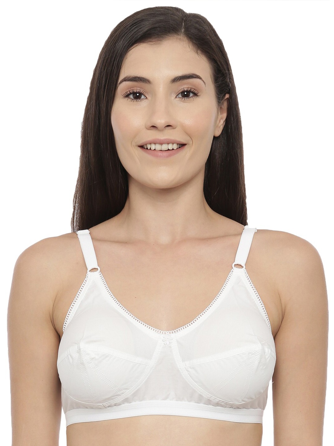 

BLOSSOM Single Layered Cotton Everyday Plus Size Bra, White