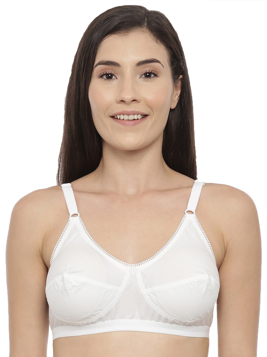 

BLOSSOM Single Layered Cotton Everyday Plus Size Bra, White