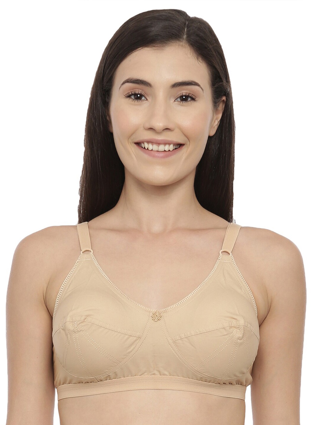 

BLOSSOM Single Layered Cotton Everyday Plus Size Bra, Beige