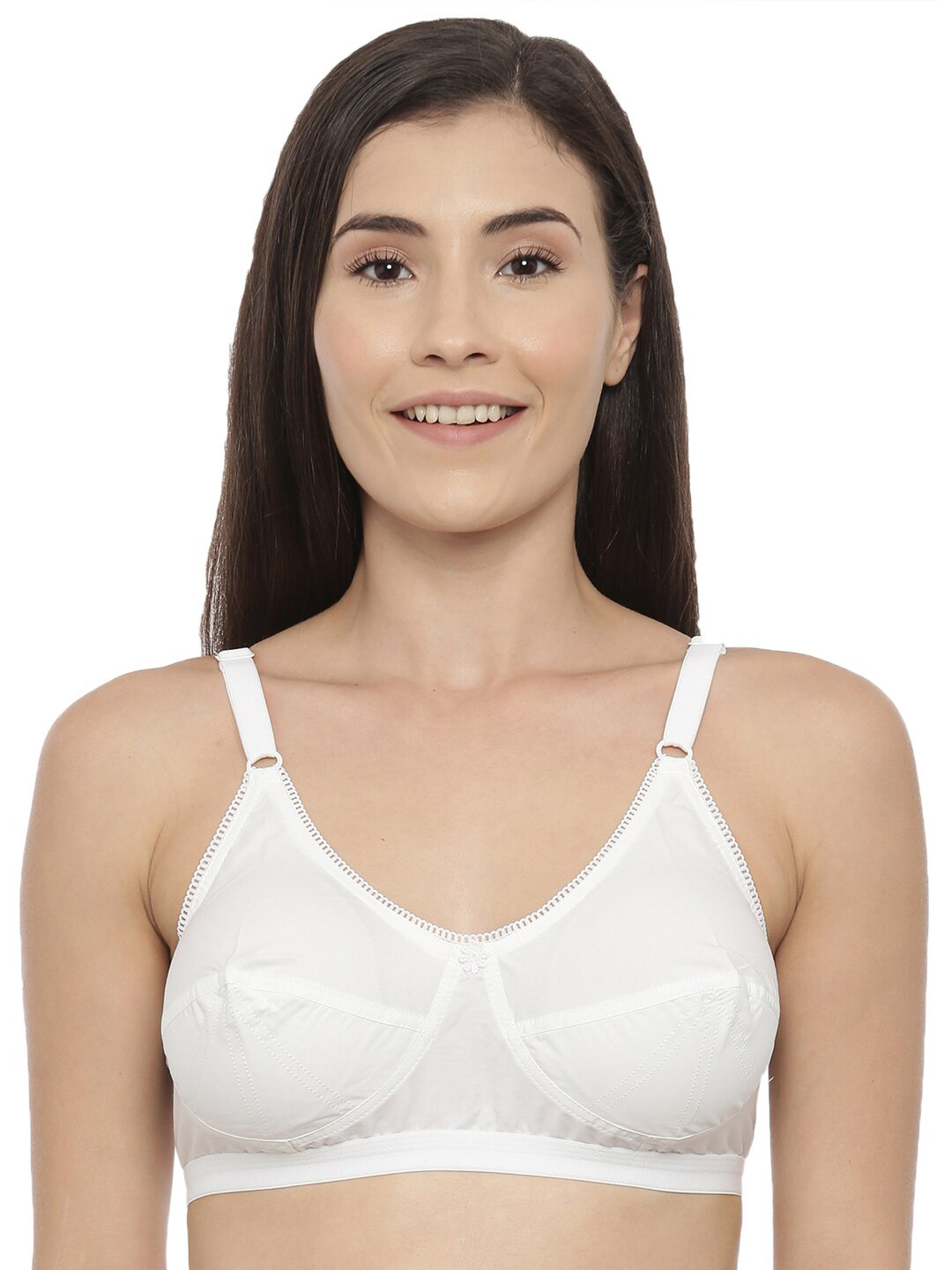 

BLOSSOM Single Layered Cotton Everyday Plus Size Bra, White