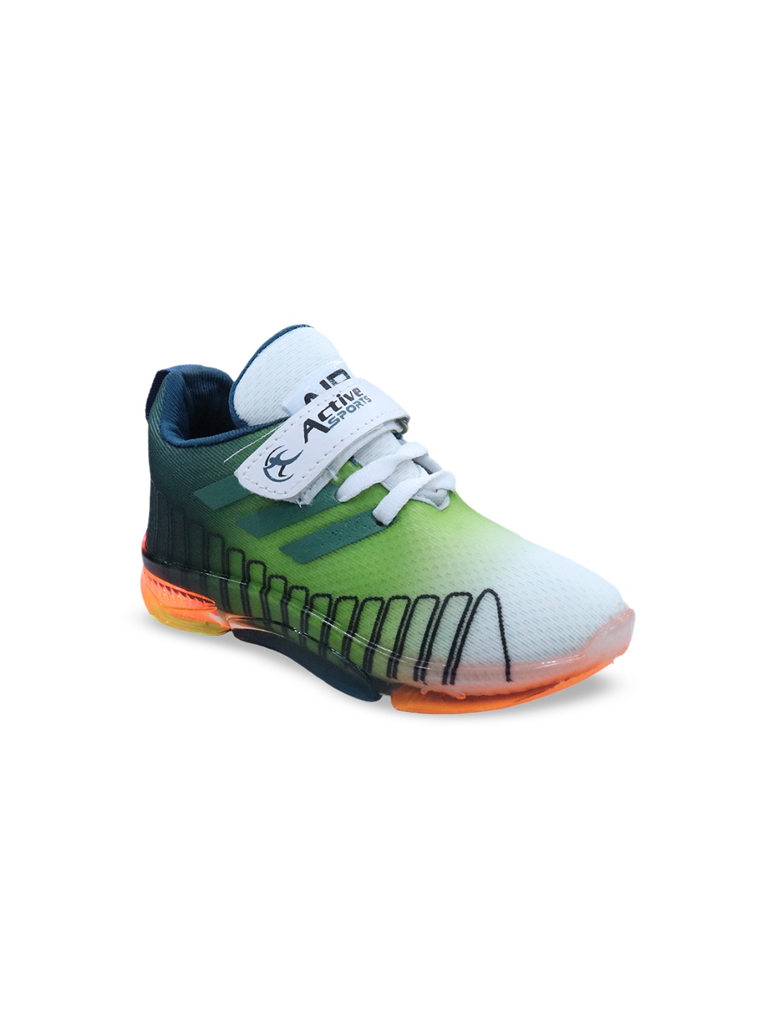 

BAESD Kids Colourblocked Round Toe Slip-On Sneakers, Green