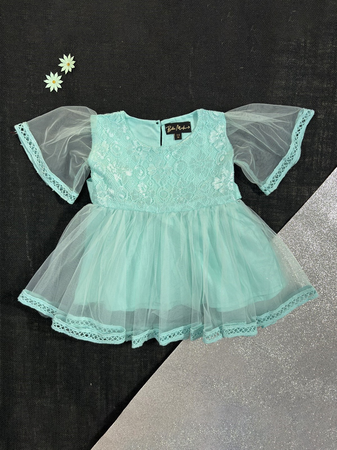 

Bella Moda Girls Satin Fit & Flare Dress, Blue