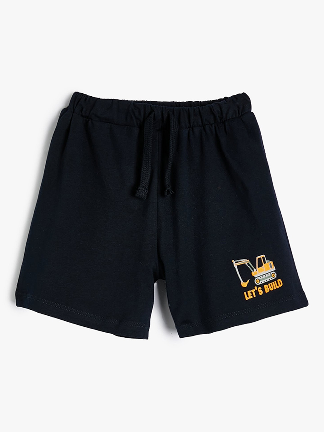 

Koton Boys Printed Pure Cotton Shorts, Navy blue