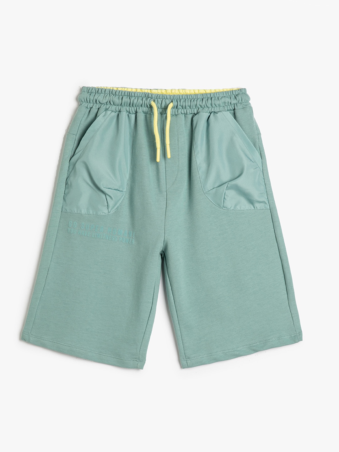 

Koton Boys Mid-Rise Regular Fit Pure Cotton Shorts, Sea green