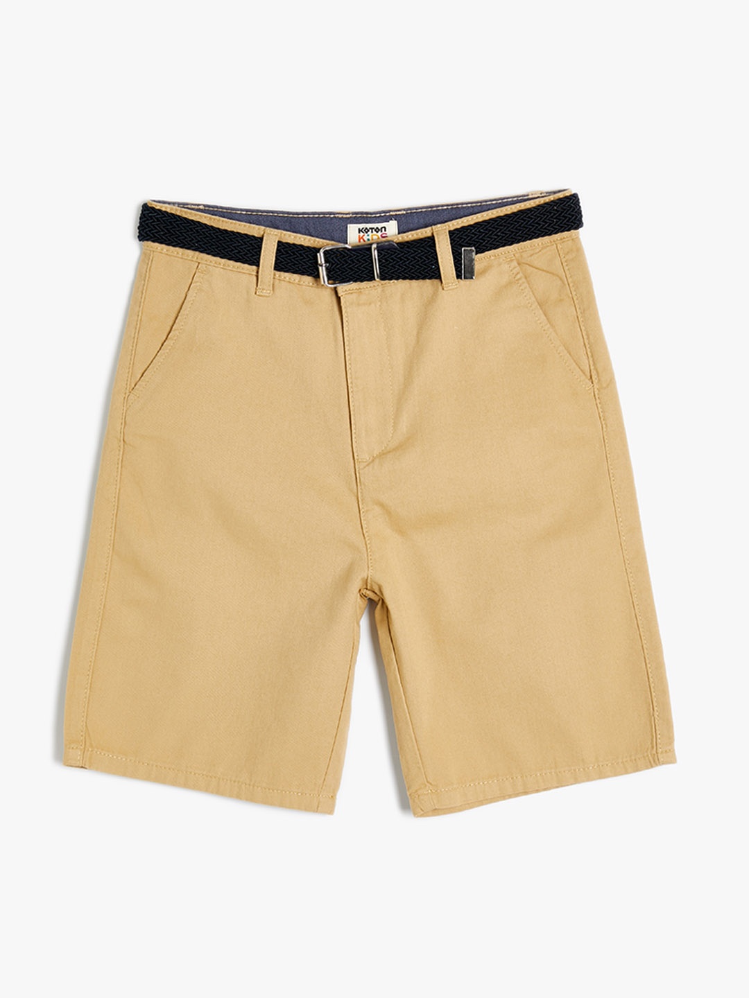 

Koton Boys Mid-Rise Pure Cotton Chino Shorts, Beige