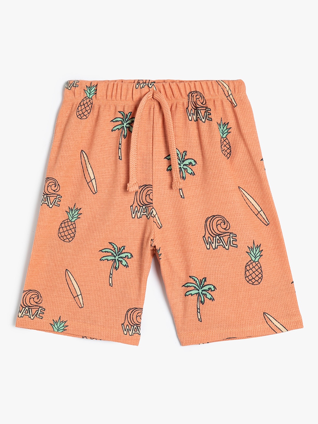 

Koton Boys Conversational Printed Shorts, Orange