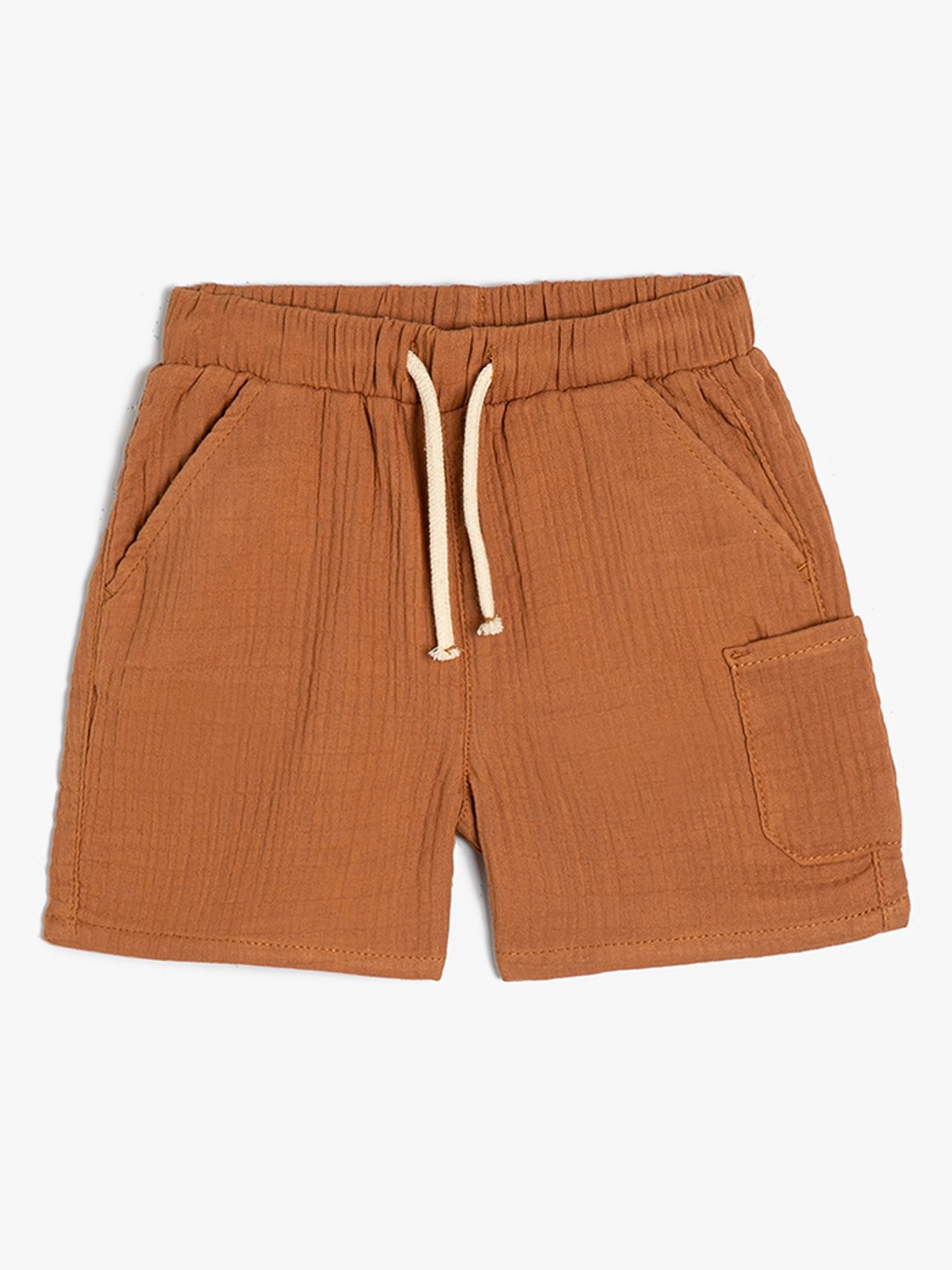 

Koton Boys Mid-Rise Shorts, Brown