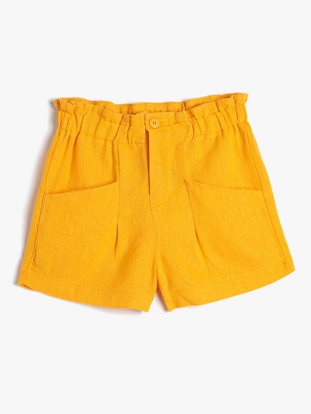 

Koton Girls Linen Shorts, Orange