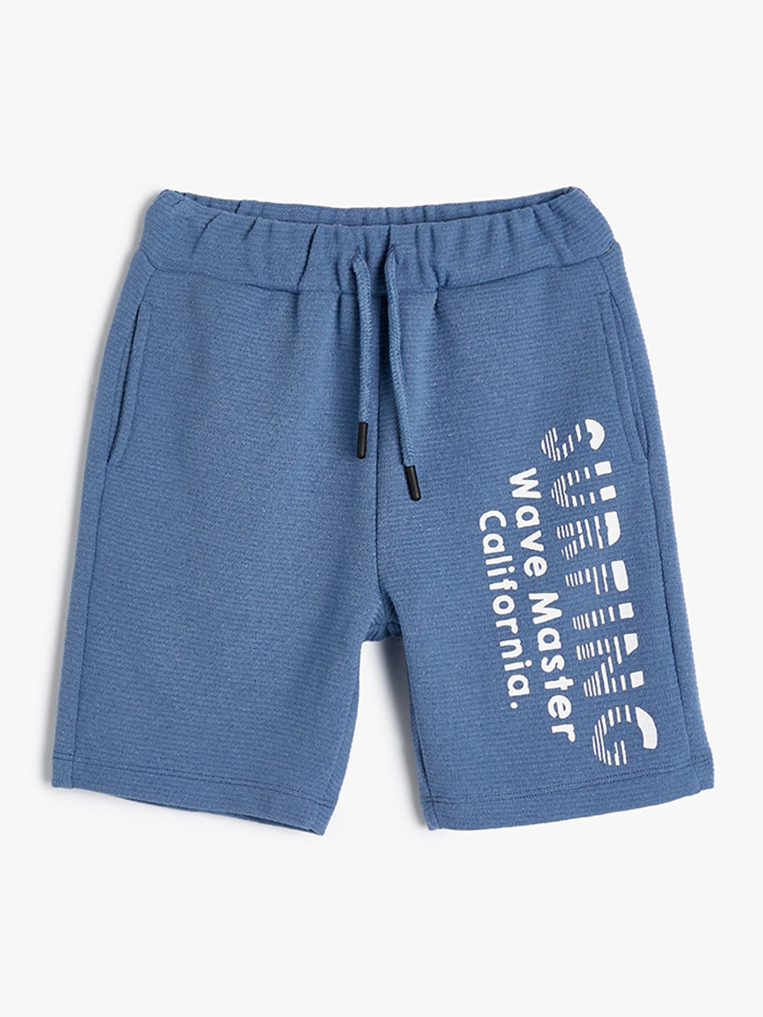 

Koton Boys Typography Printed Mid-Rise Shorts, Blue