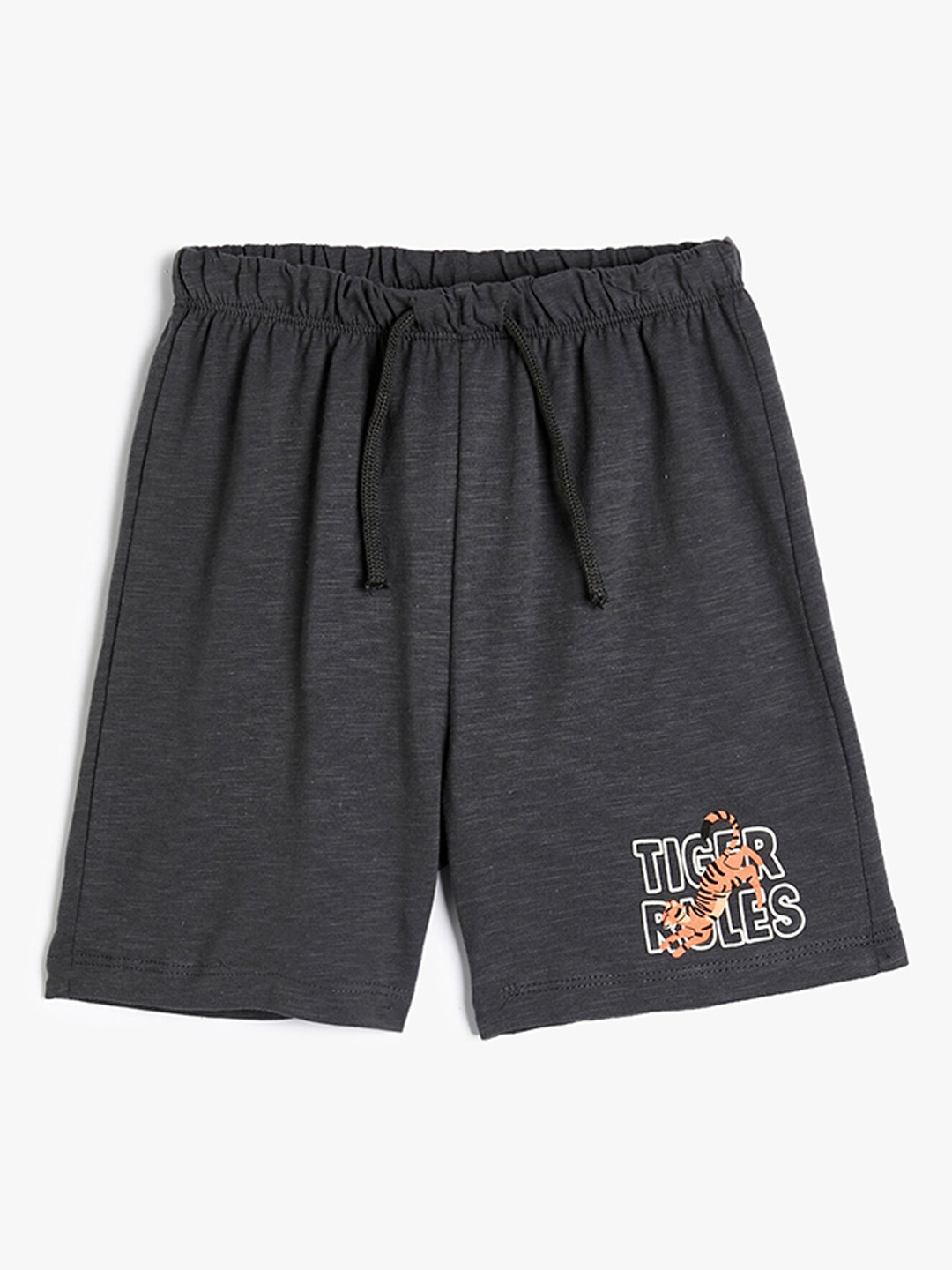 

Koton Boys Printed Pure Cotton Mid-Rise Shorts, Grey