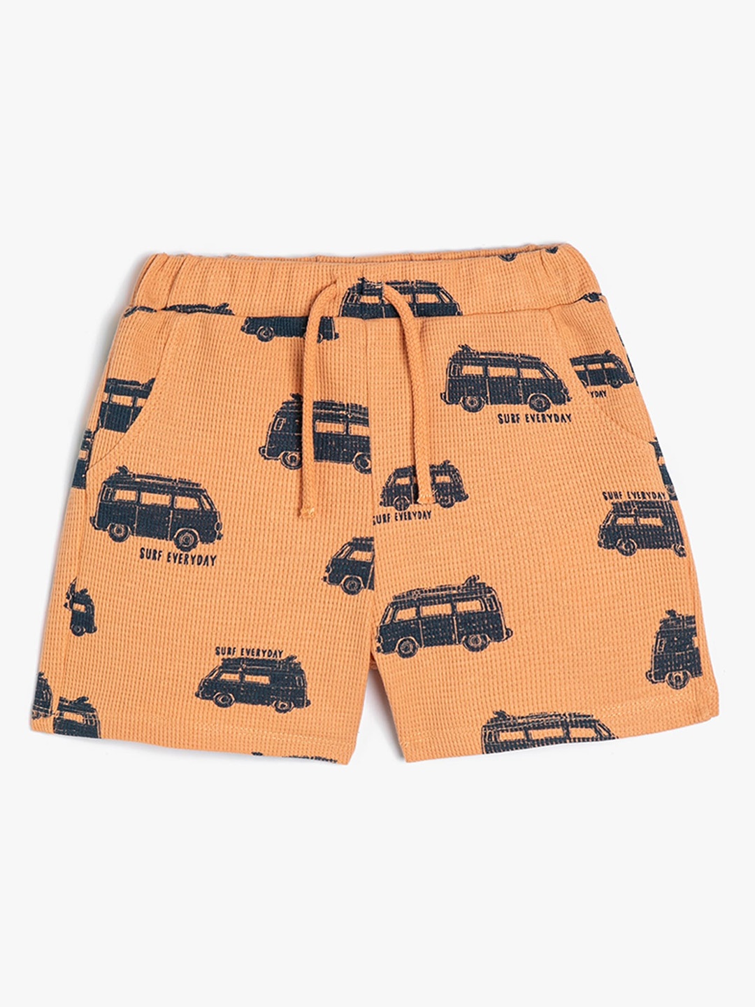 

Koton Boys Conversational Printed Pure Cotton Shorts, Orange
