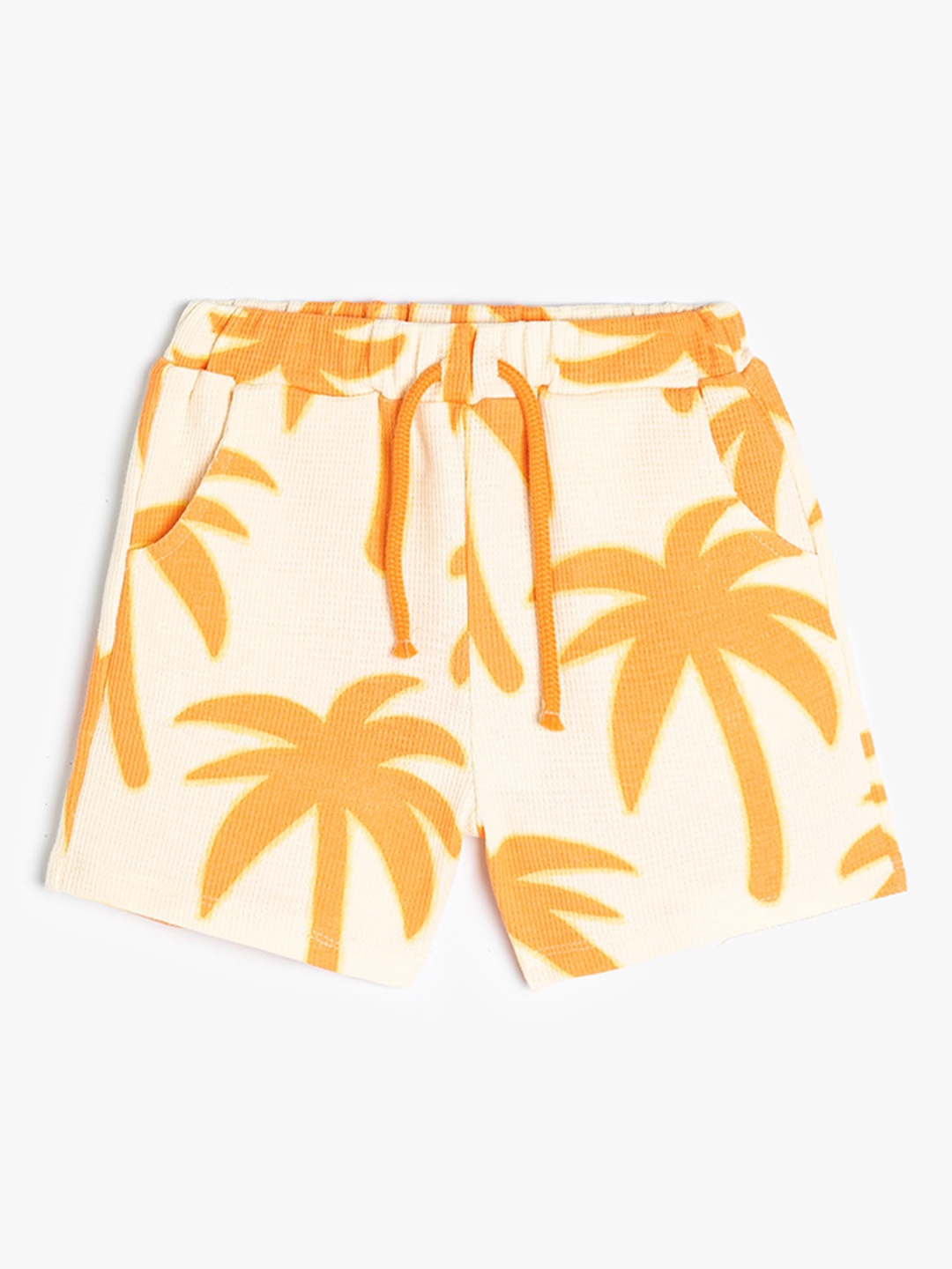 Koton Boys Floral Printed Shorts, Beige
