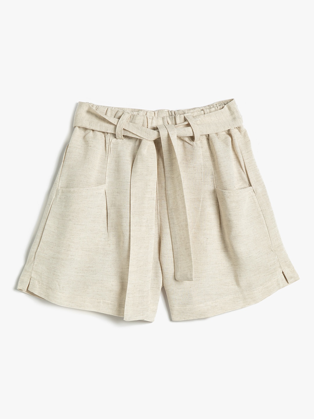 

Koton Girls Mid-Rise Shorts, Beige