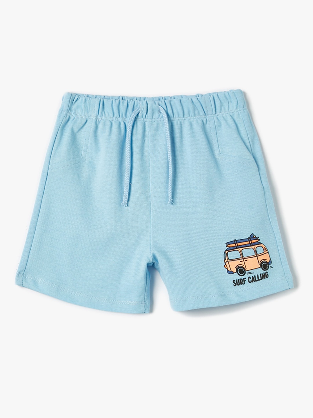 

Koton Boys Mid-Rise Pure Cotton Shorts, Blue