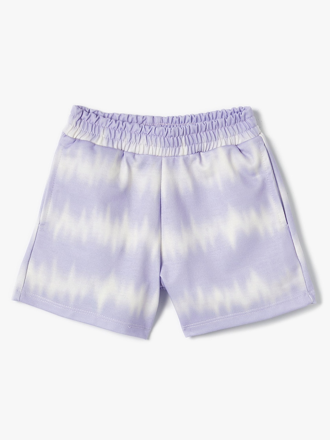 

Koton Girls Striped Mid-Rise Shorts, Purple