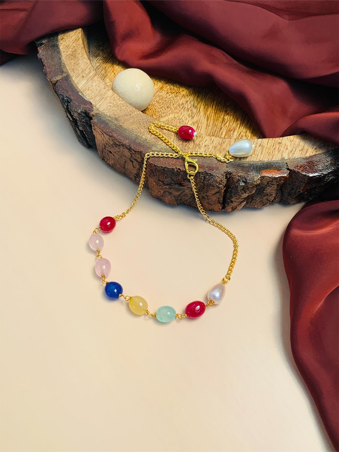 

DressBerry Women Brass Gold-Plated Link Bracelet