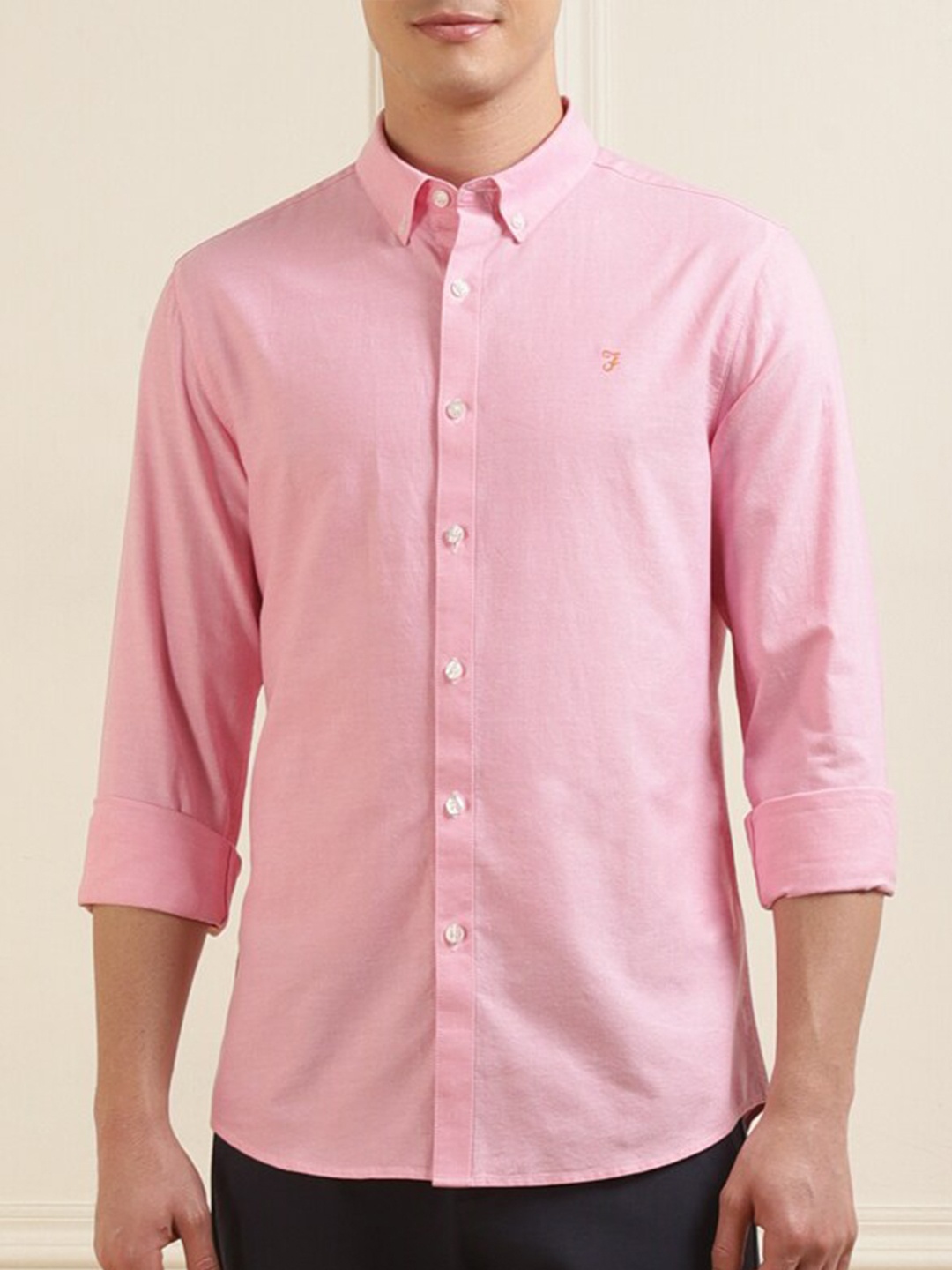 

Farah Slim Fit Pure Cotton Casual Shirt, Pink